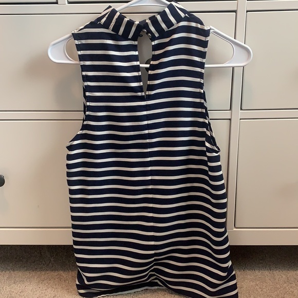 High Neck navy and white top - Picture 3 of 3